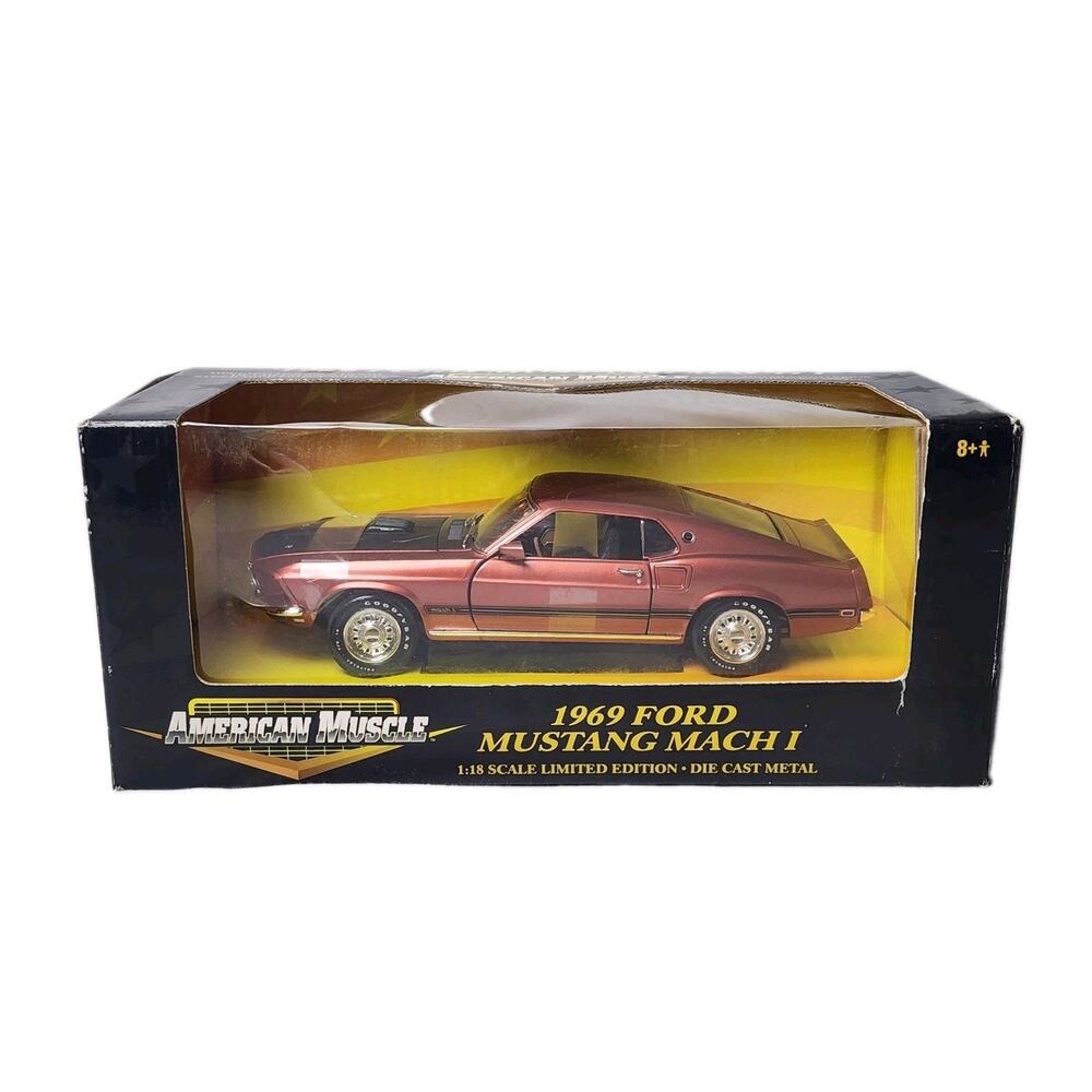 ERTL American Muscle 1:18 Scale 1969 Ford Mustang Mach I Metallic Copper Diecast